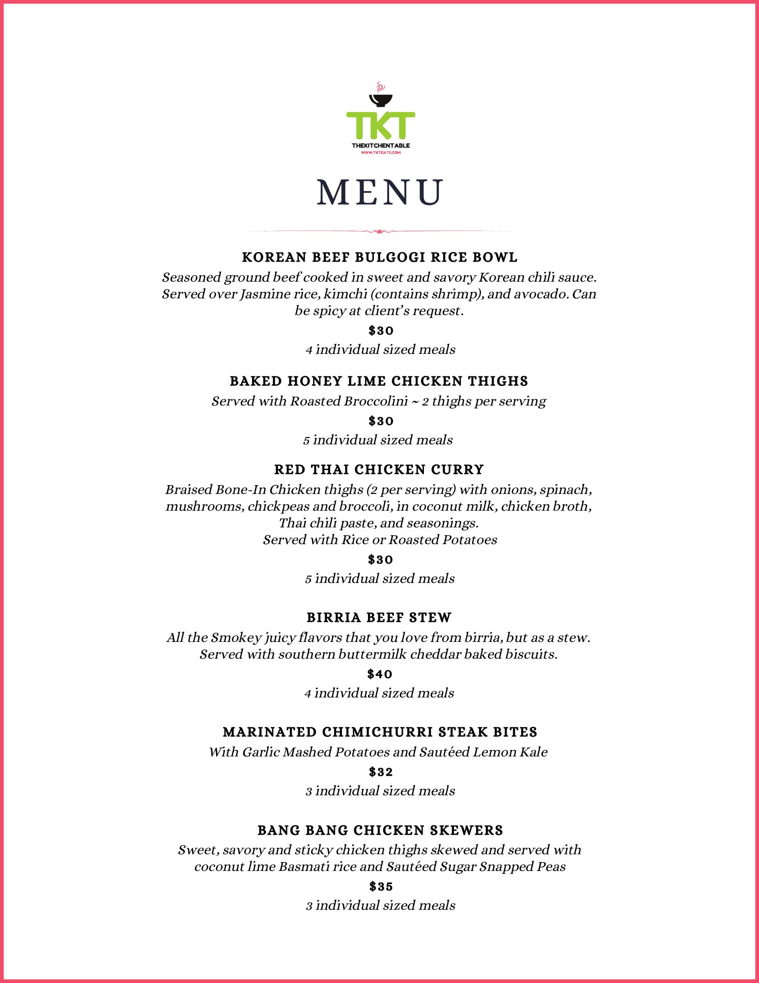 Menu 1