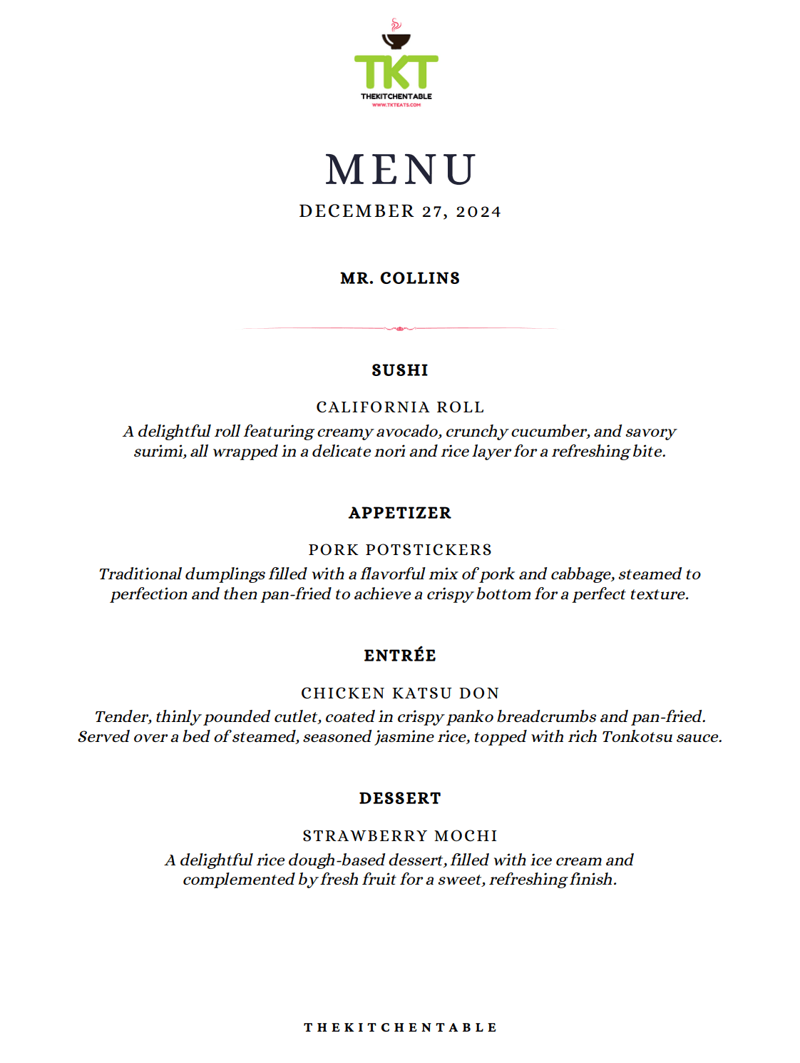 Menu 1