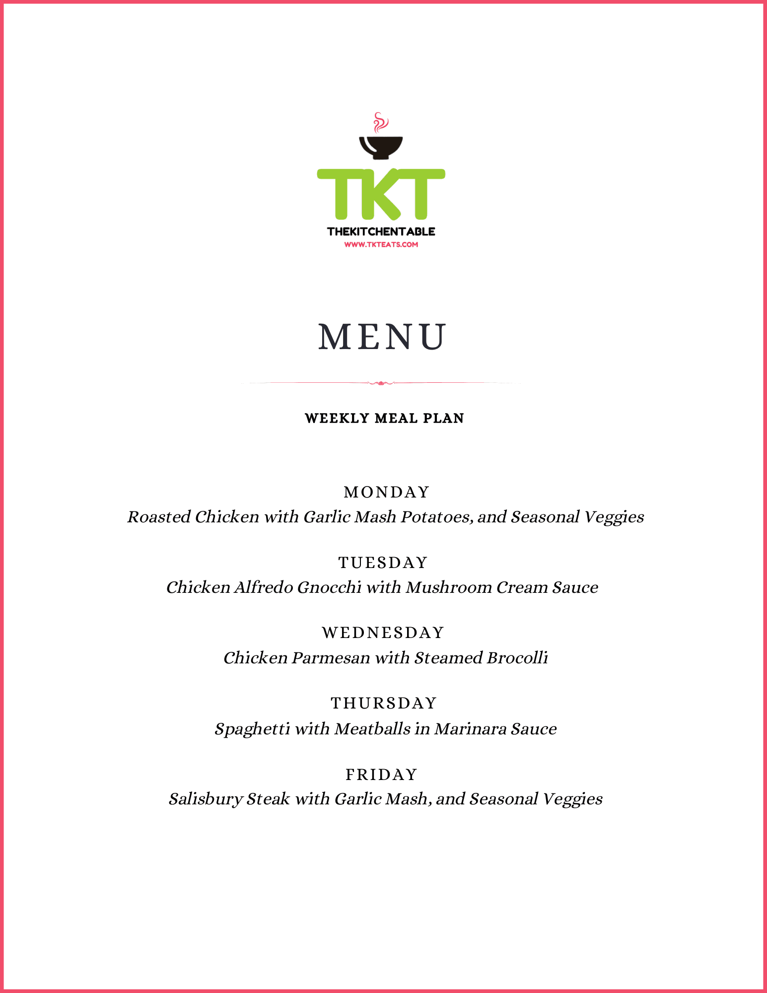 Menu 1