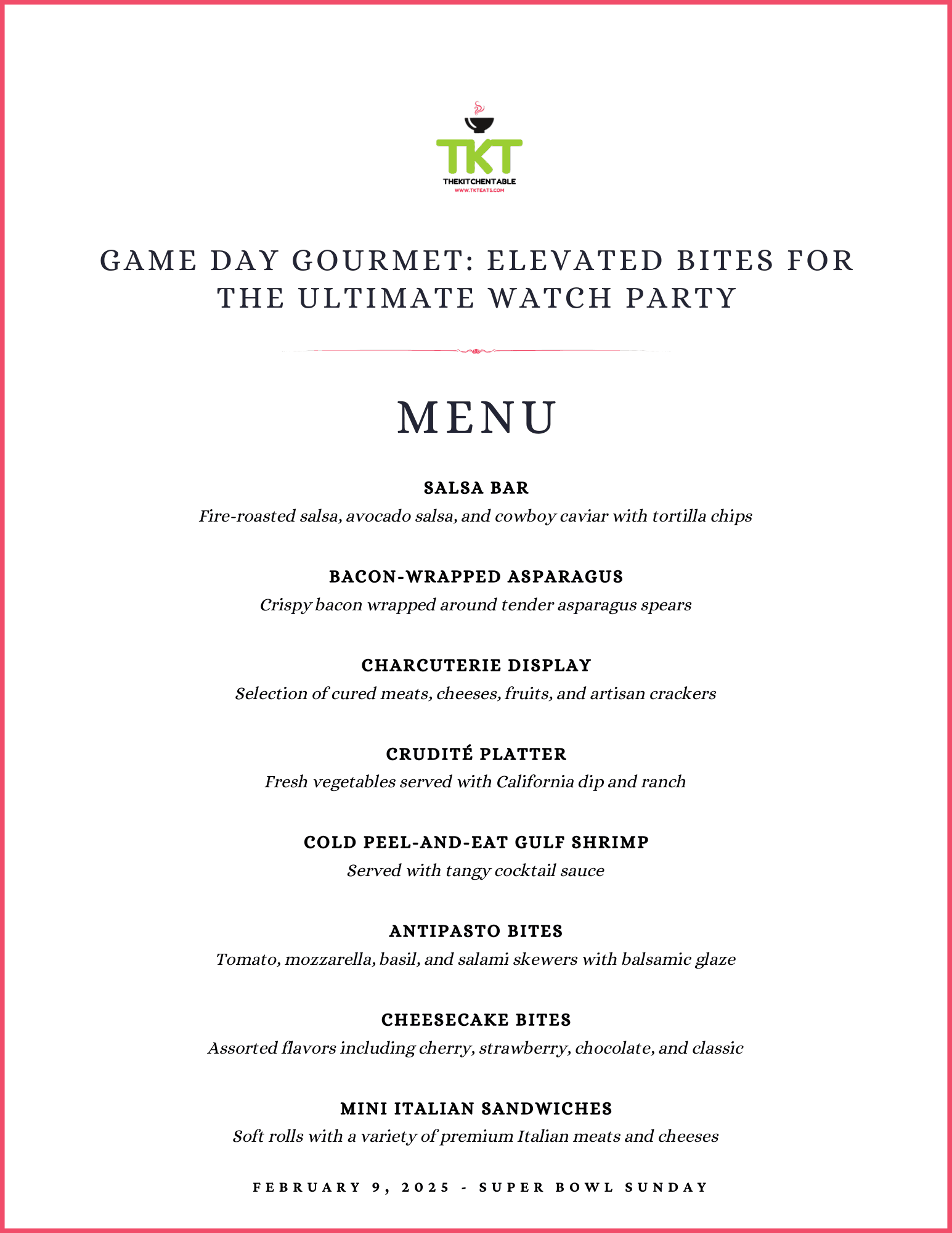 Menu 7