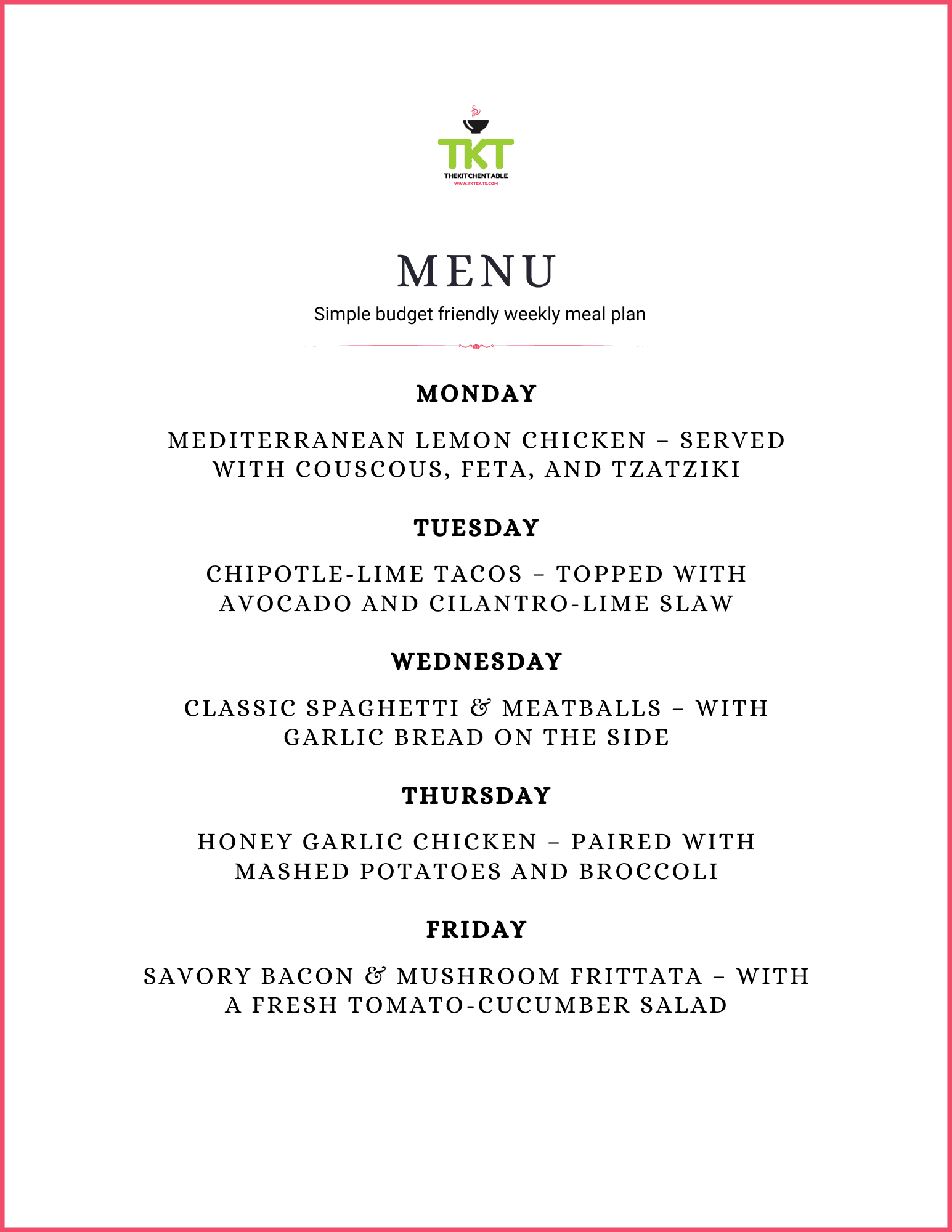 Menu 2