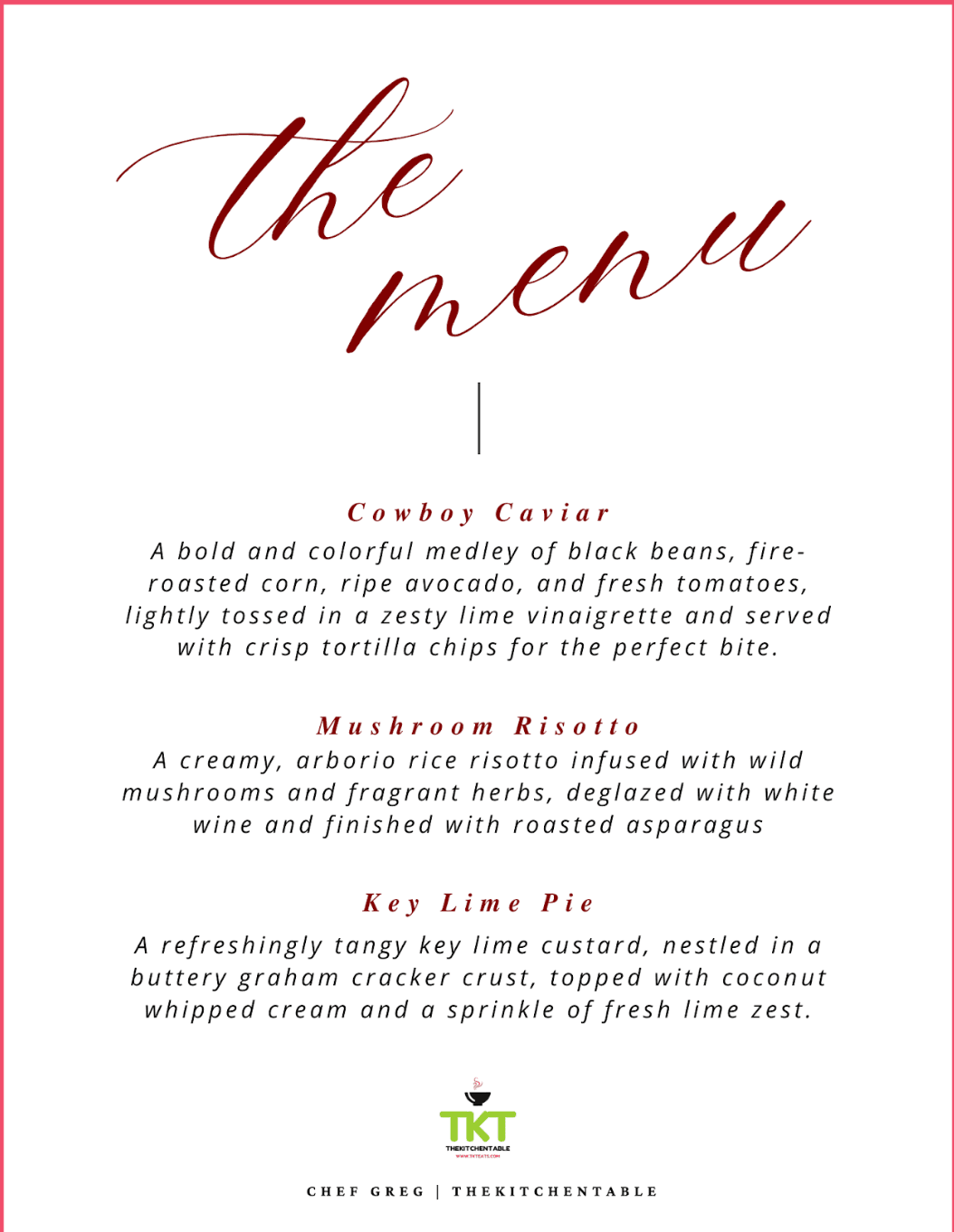 Menu 9