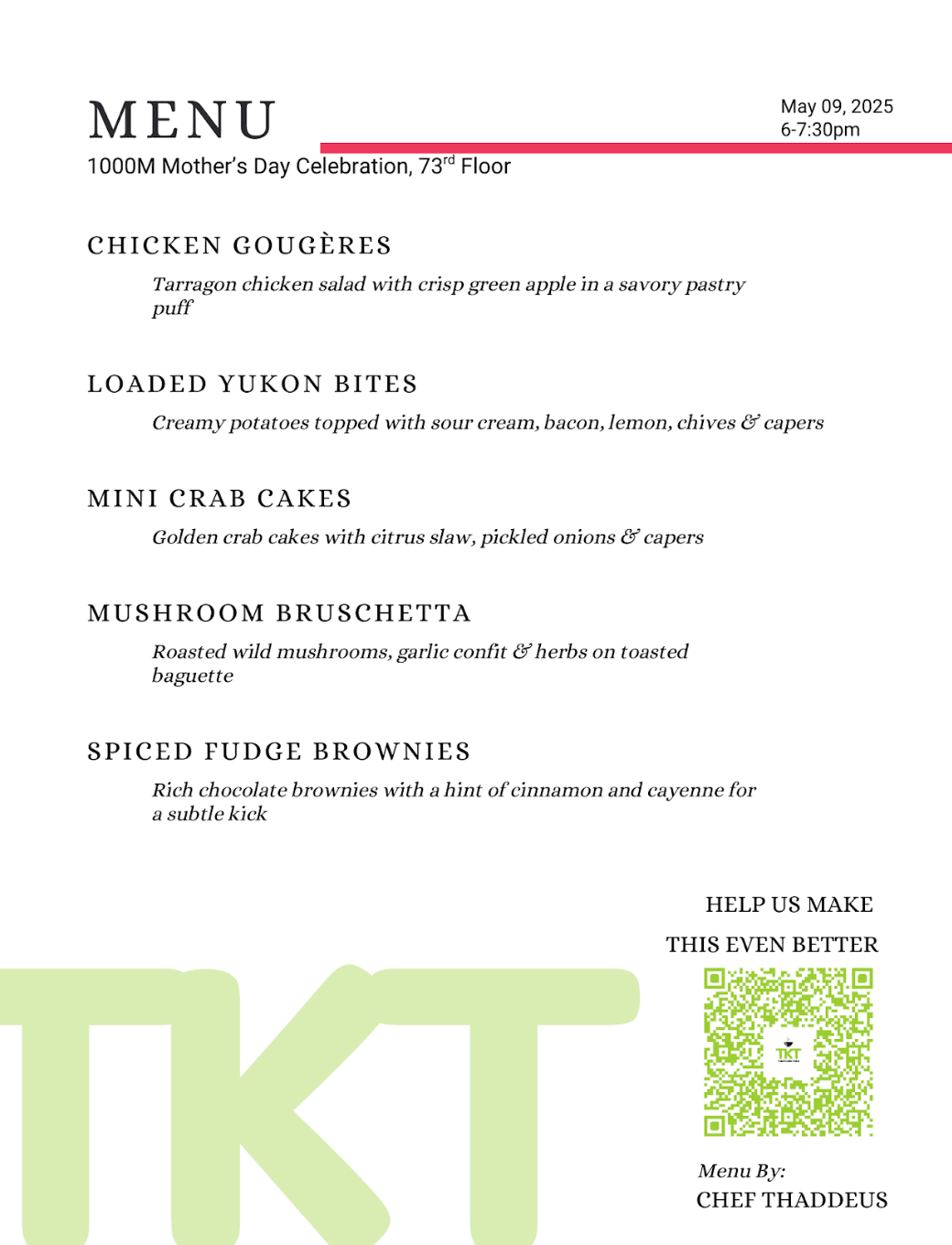 Menu 8