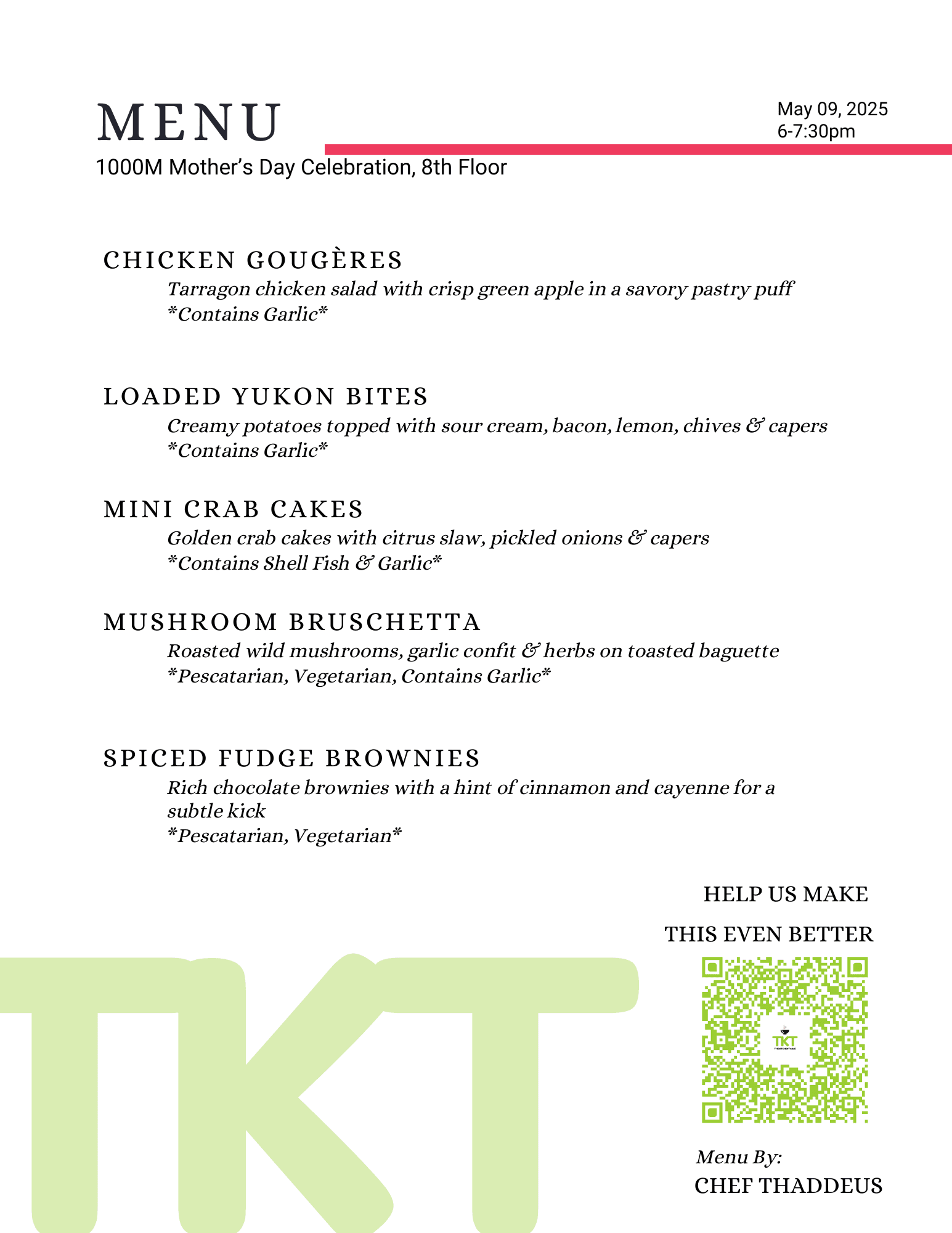 Menu 9