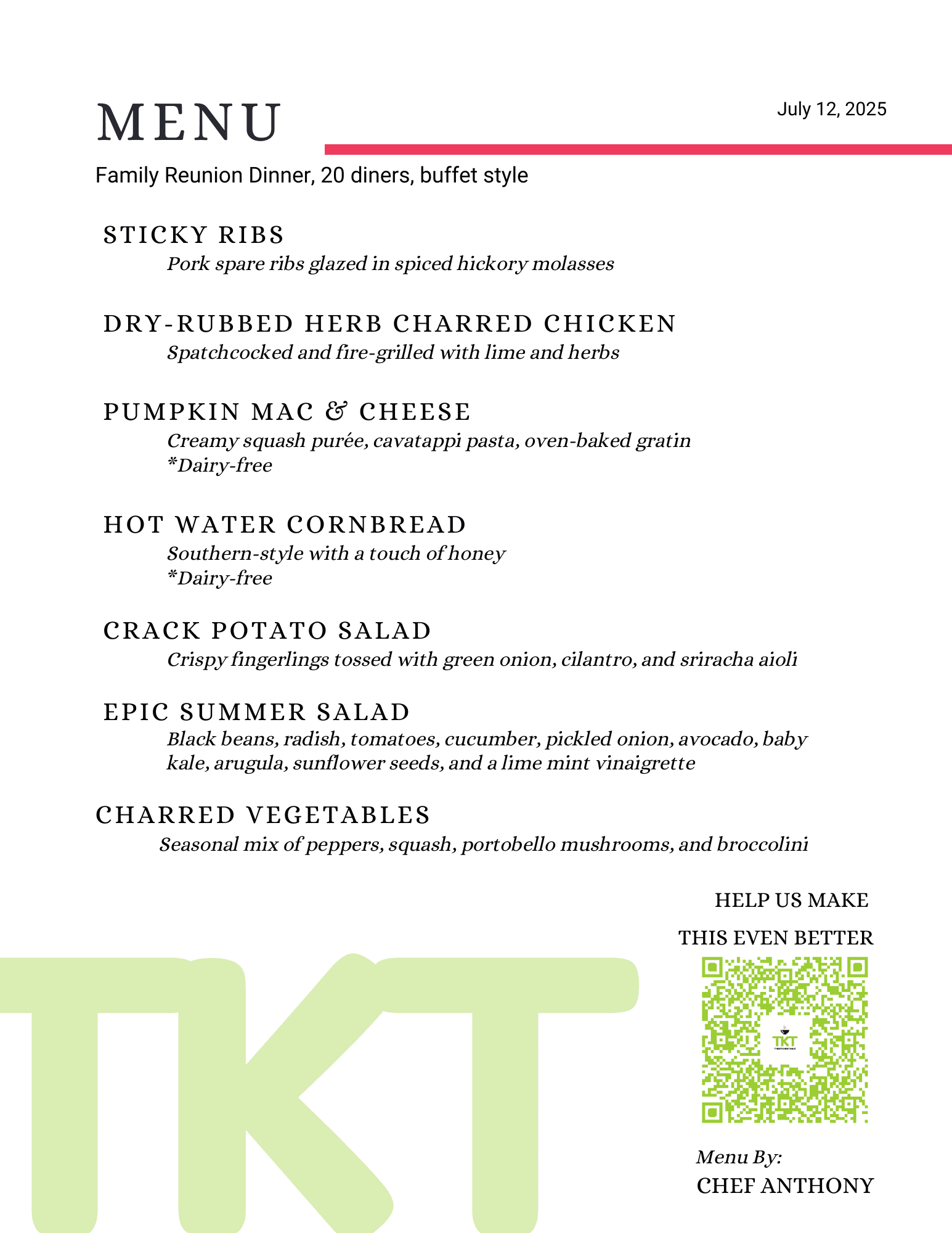 Menu 5