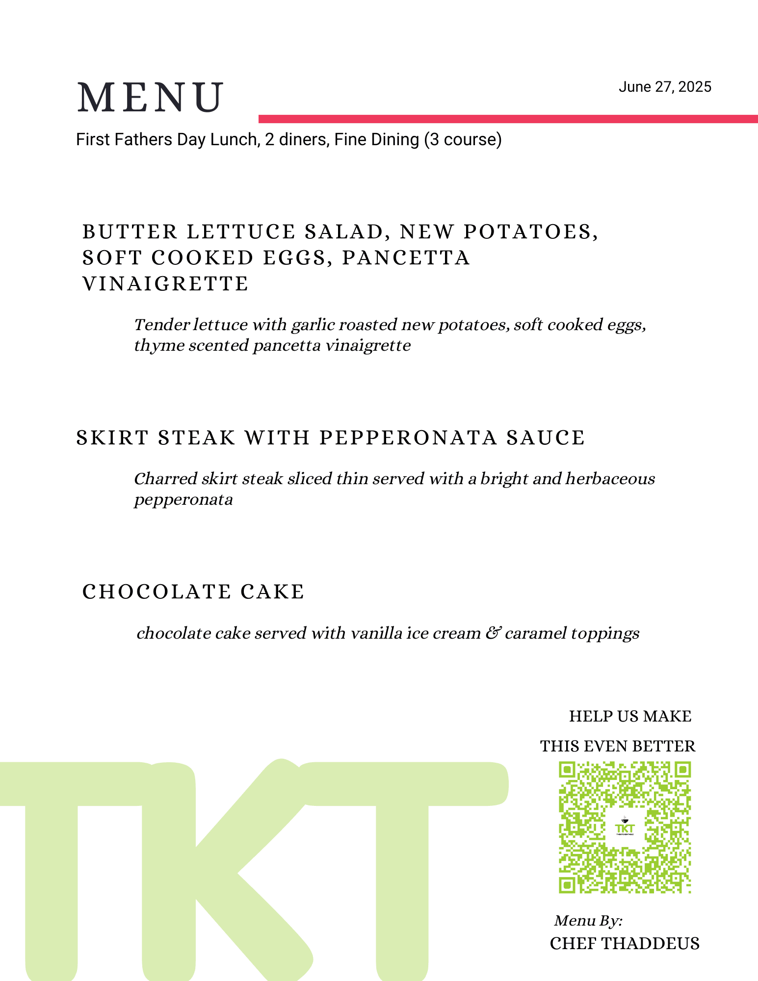Menu 11