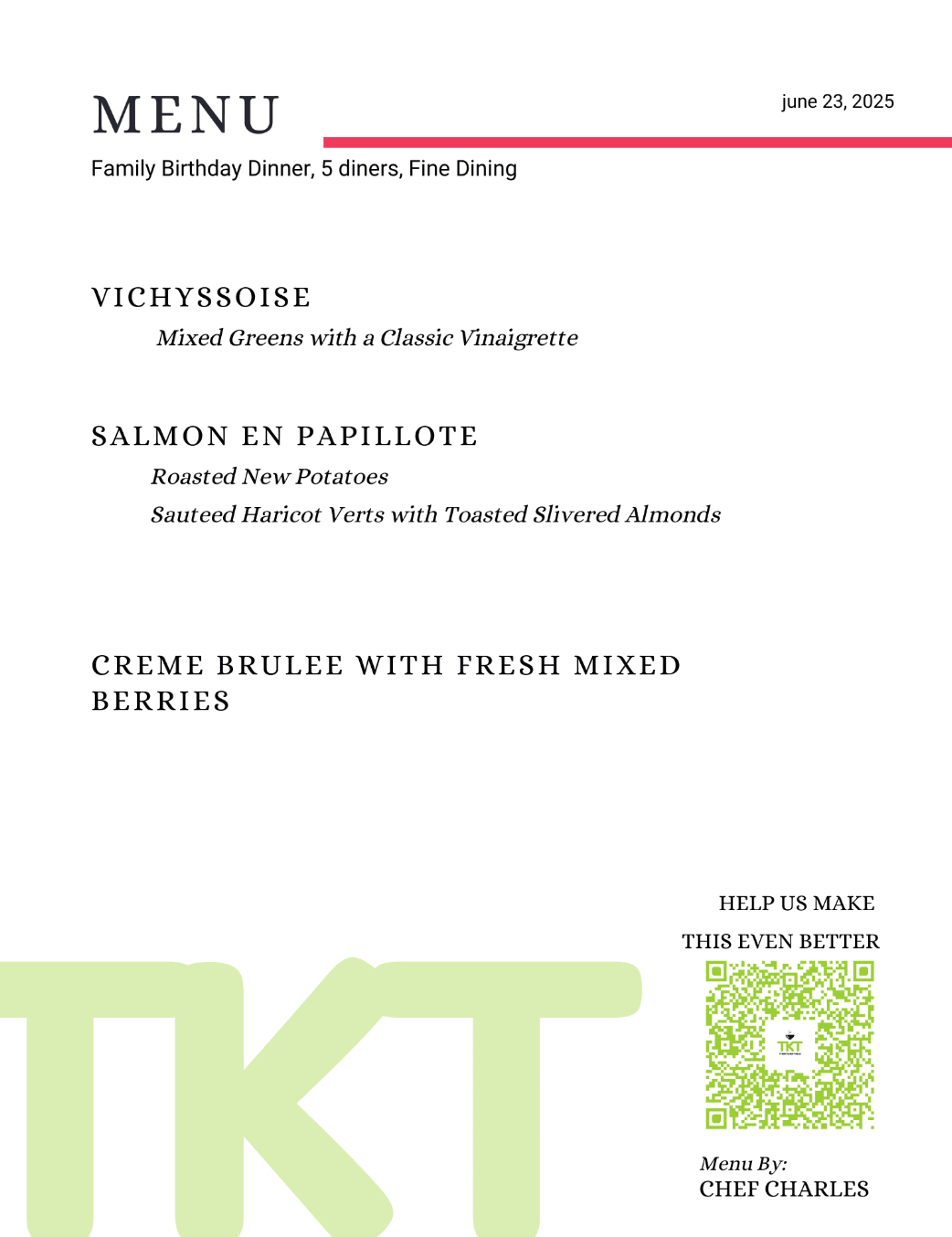 Menu 1